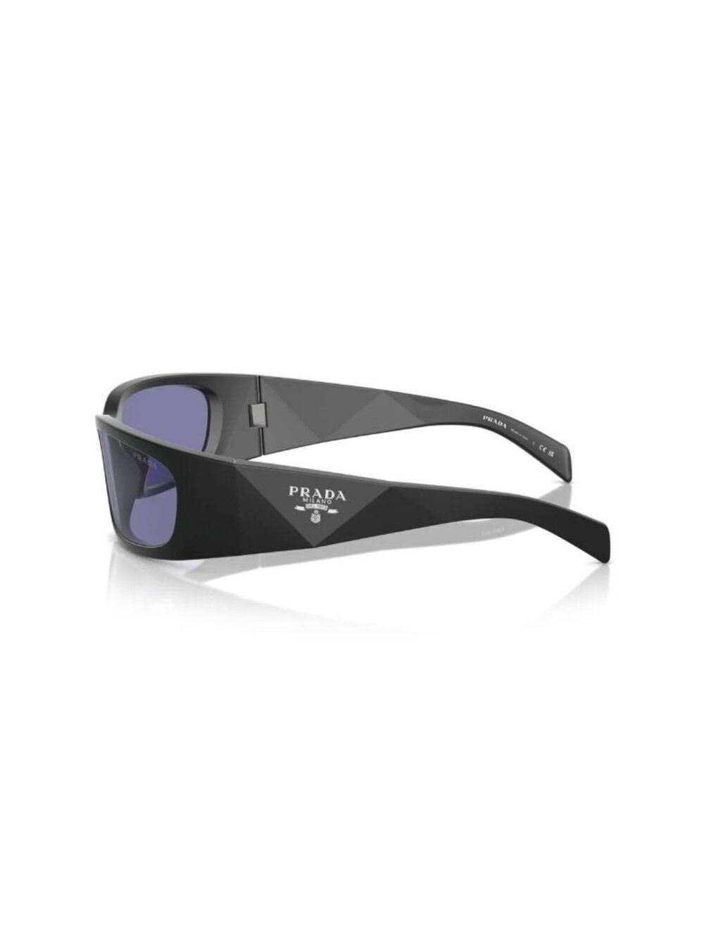 NEW PRADA SUNGLASSES, PRA19S 1BO40G BLACK/PURPLE UNISEX EYEWEAR PRADA PR A19S - Picture 3 of 4